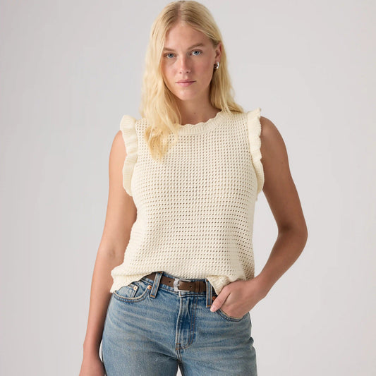 Lulu Flutter Sleeve Sweater Tank