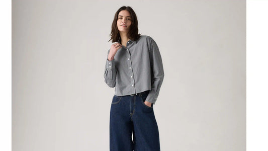 Harlie Cropped Button Down Shirt