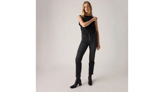 724 High Rise Button Fly Straight Women's Jeans