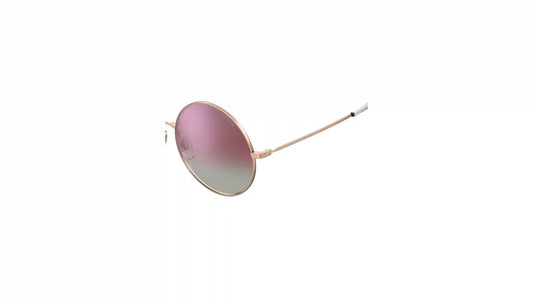 Pink Gold Round Sunglasses