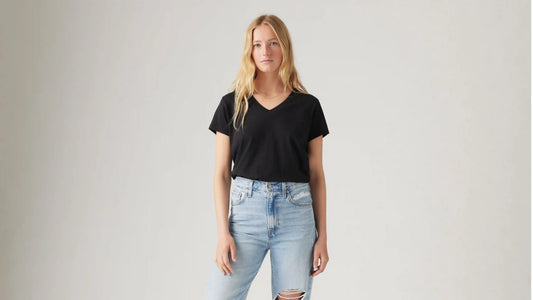 Boxy V-Neck T-Shirt