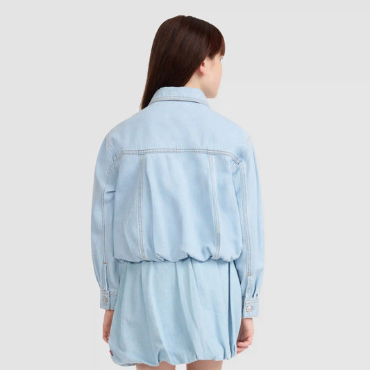 Bubble Denim Trucker Jacket Big Girls 7-16