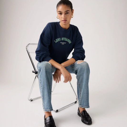 Graphic Logo Vintage Boxy Sweatshirt