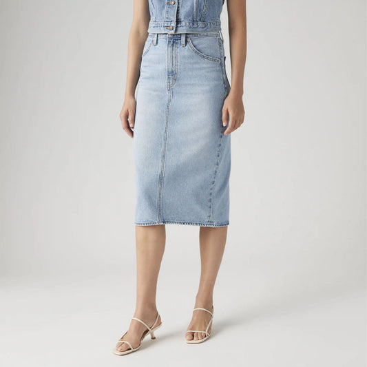 High Rise Slit Skirt