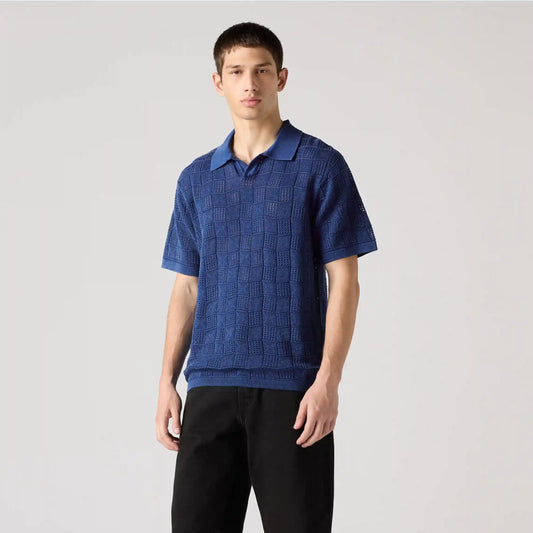 Open Collar Sweater Polo