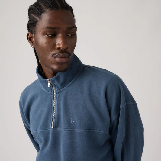 Marina Garment Dye Quarter-Zip Sweatshirt