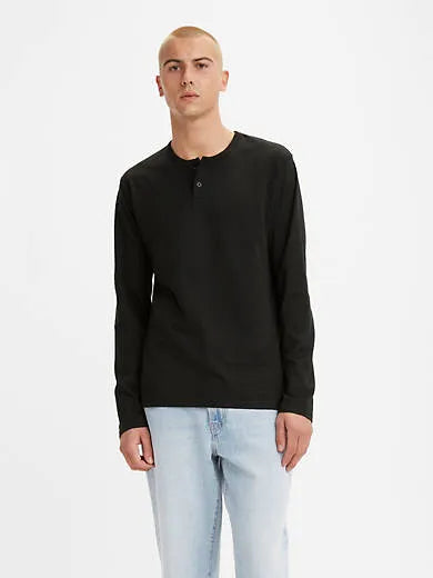 Long Sleeve Jersey Henley T-Shirt