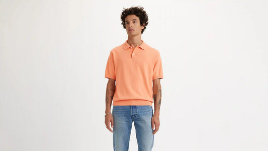 Sweater Knit Polo Shirt