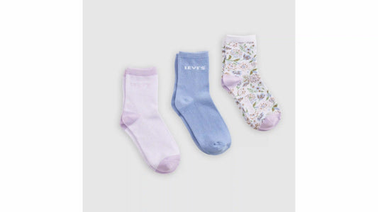 Textured Floral Crew Cut Socks