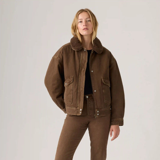 Everyday Bomber with Faux Shearling Collar