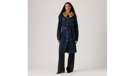 Longline Fur Trucker Jacket