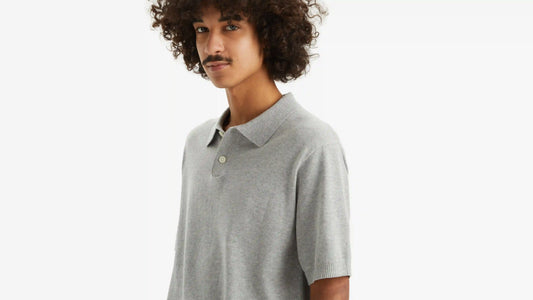 Sweater Knit Polo Shirt