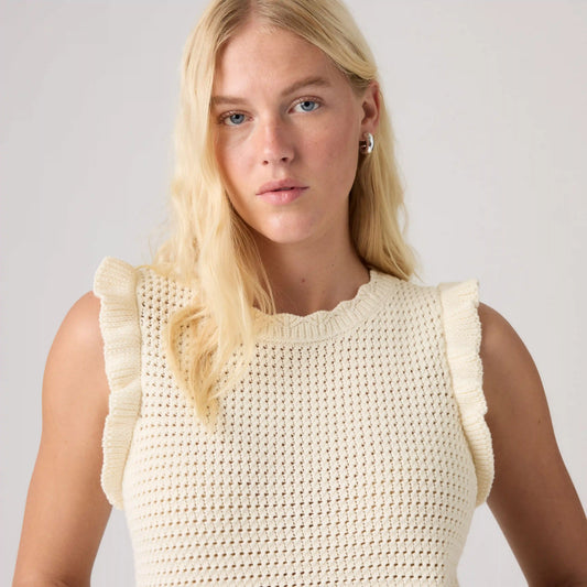 Lulu Flutter Sleeve Sweater Tank
