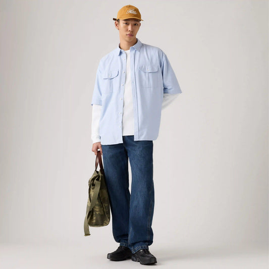 Short-Sleeve Pacifica Loose Oxford Shirt