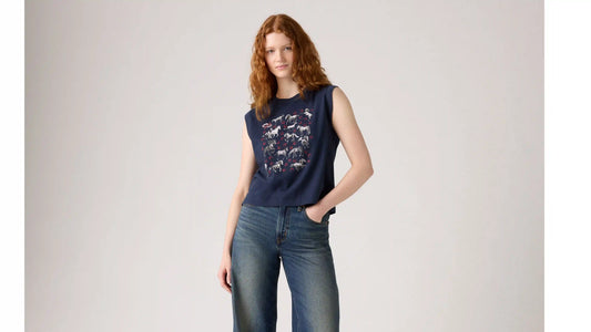 Graphic Boxy Tank Top