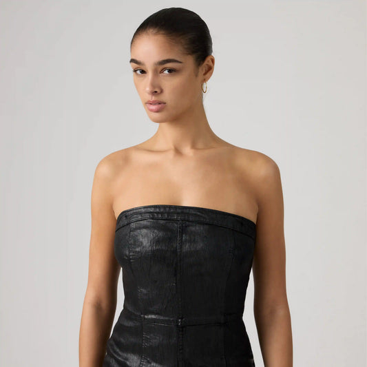 Seamed Bustier Midi Dress