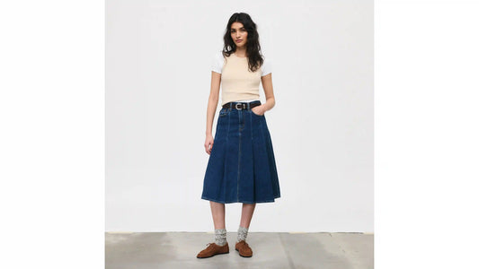 Pleated Midi Skirt