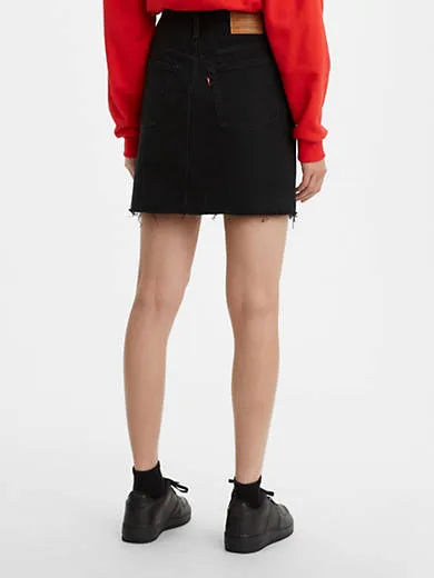 High Rise Deconstructed Button Fly Skirt