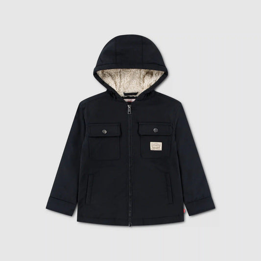 Hooded Sherpa Lined Jacket Little Boys 4-7