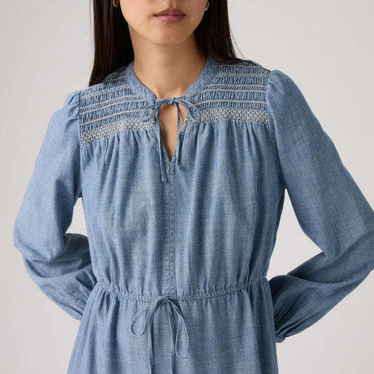 Seren Long-Sleeve Midi Dress