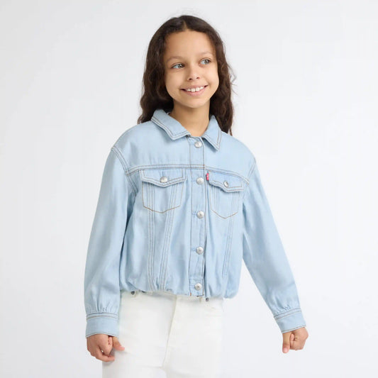 Bubble Denim Trucker Jacket Little Girls 4-6