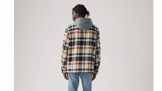 Cotton Plaid Sherpa Lined Shacket