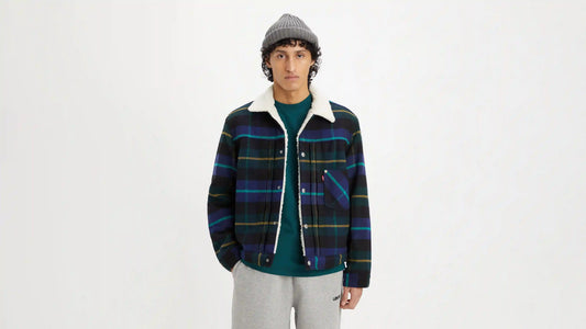 Type I Plaid Sherpa Trucker Jacket