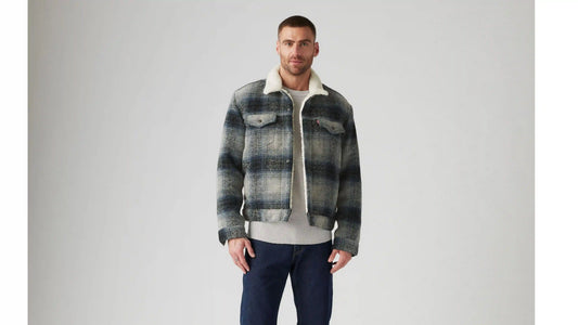 Plaid Type III Sherpa Trucker Jacket