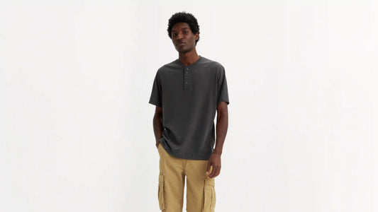 Short Sleeve Four Button Henley