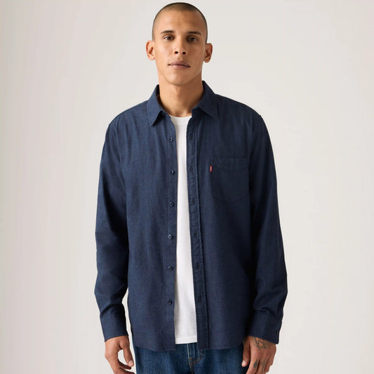 Sunset One Pocket Standard Fit Flannel Shirt
