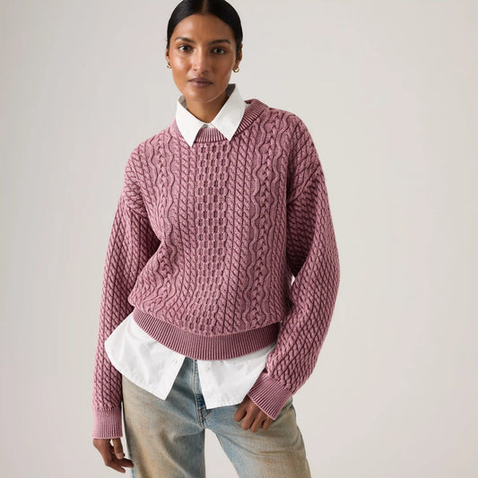 Leilah Cable Crewneck Sweater