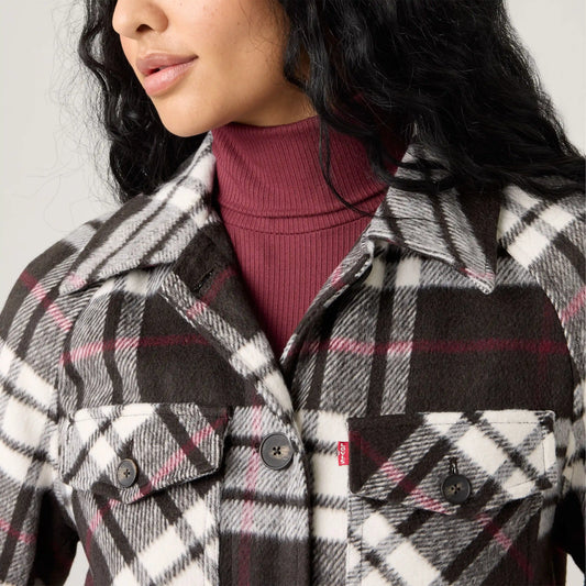 Raglan Sleeve Shirt Jacket