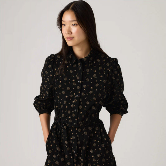 Journey Long-Sleeve Cord Midi Dress