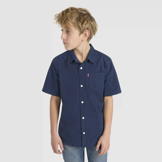 Short Sleeve Woven Shirt Big Boys 8-20