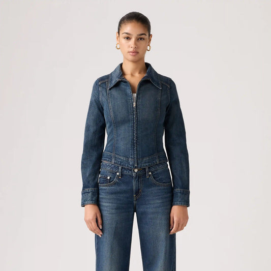 Stretch Fitted Trucker Jacket