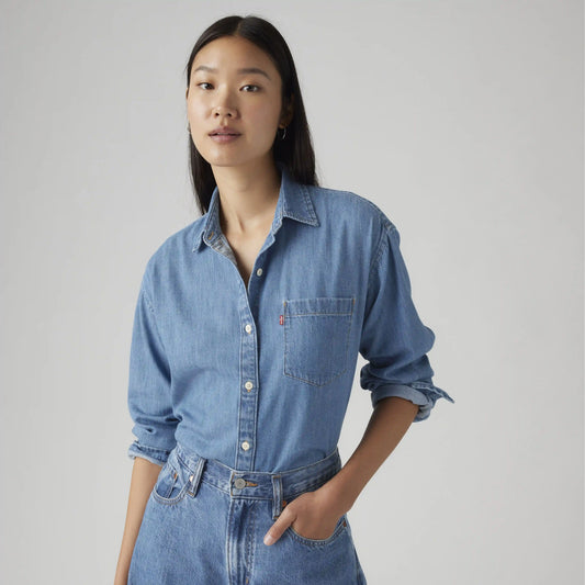 Harlie Boyfriend Button Down Shirt