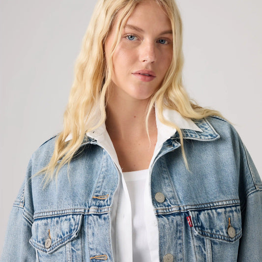 Loose Cropped Trucker Jacket