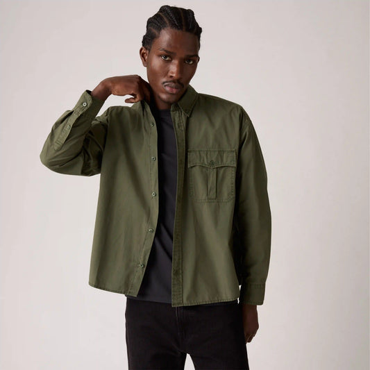 Long-Sleeve Zandt Boxy Garment Dye Shirt
