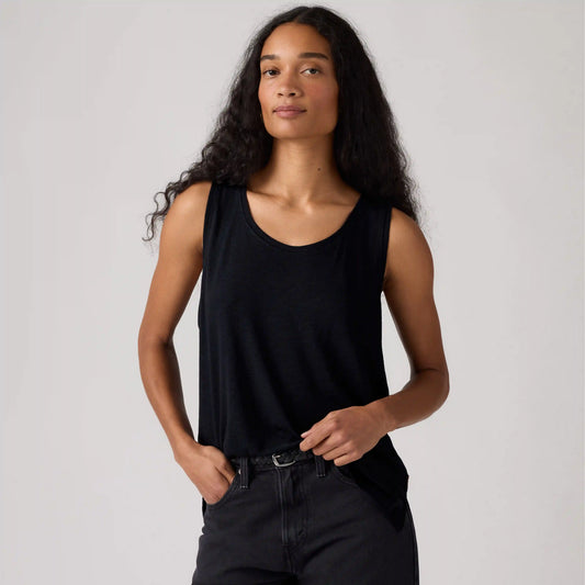 Lori Linen Scoop Tank Top