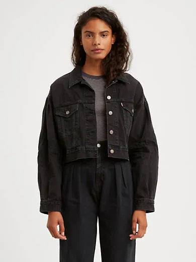 Pleated Trucker Jacket