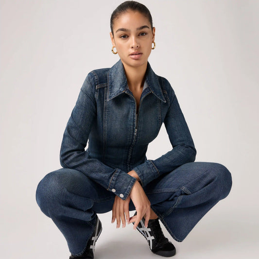 Stretch Fitted Trucker Jacket
