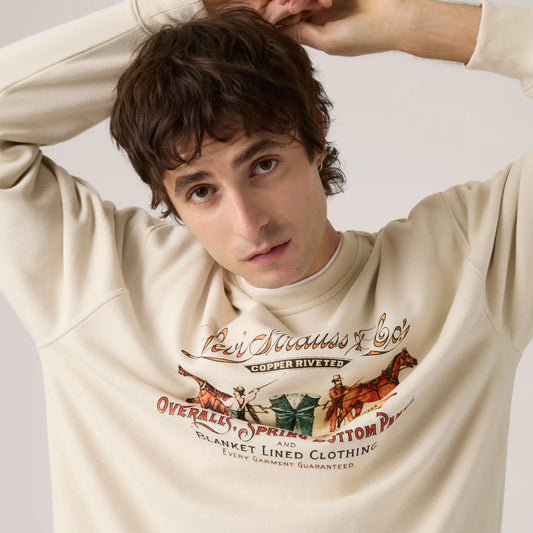 Relaxed Graphic Crewneck Sweatshirt