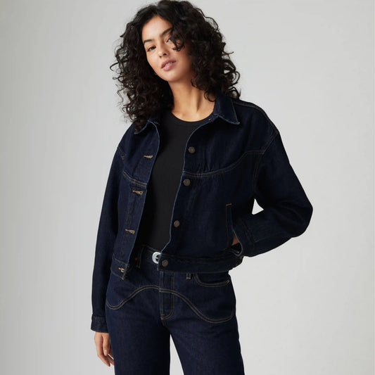 Shrunken '90s Western Trucker Jacket