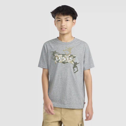 Short Sleeve Skate Camo Batwing Graphic Tee Big Boys 8-20