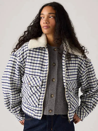 Shrunken '90s Wool Trucker Jacket