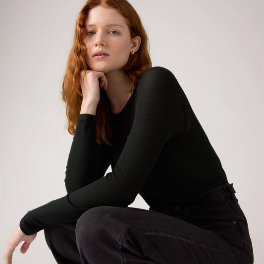 Sheer Long-Sleeve Layering Top