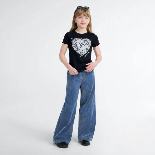 Disco Ball Knit Top Big Girls 7-16