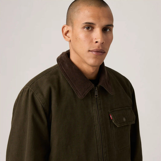 Cotton Canvas Depot Jacket With Blanket Lining