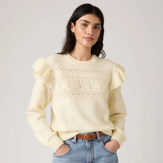 Shane Flutter Sleeve Sweater