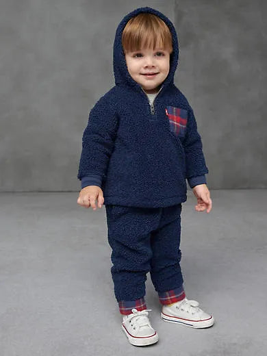 Half Zip Sherpa Pullover and Pants Set Baby 12M-24M